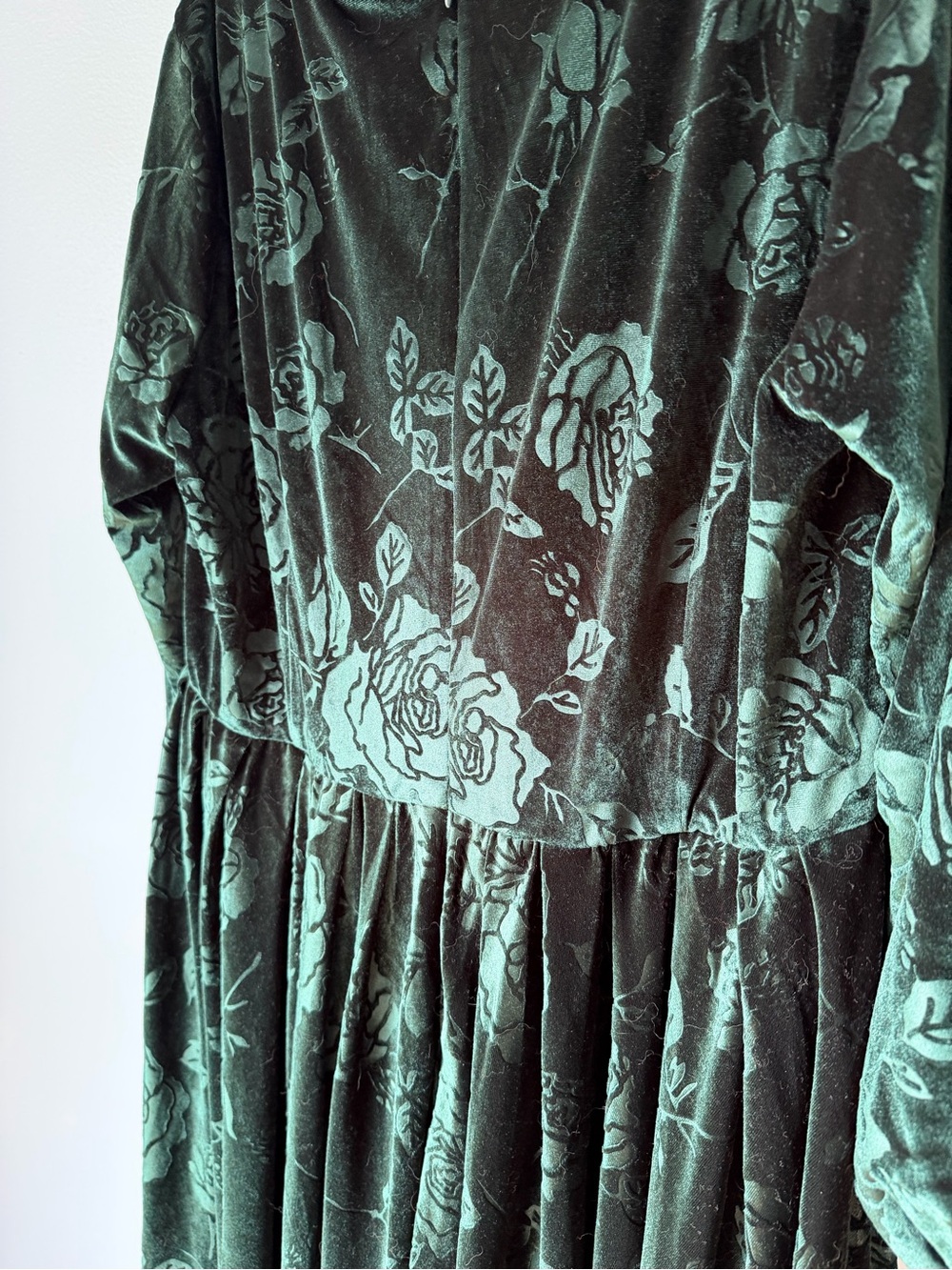 JessaKae nwt Emerald Green Velvet Lace-Trim Dress plus 1x - Picture 7 of 10